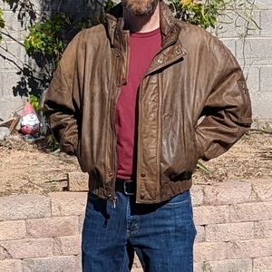 Men's Brown Bomber Jacket